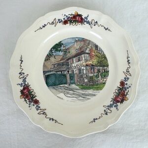 Obernai Green Gate Porcelain Plate